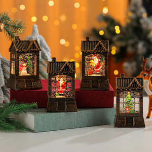 Nueva Lámpara de Aceite Luminosa con Agua, Decoración Navideña, Regalo de Navidad, Luz Nocturna, Adorno de Lámpara de Aceite, Casita - Product Image 1