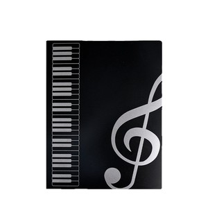 A4 Black Music <b>Folder</b> with Clear Pockets, 40 Sleeves, Sheet Music Holder for Piano Scores, Song Lyrics & Musical Notation - Product Image 1