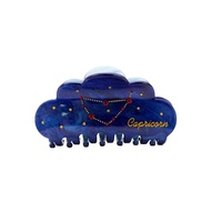 Pince à cheveux en acrylique personnalisée ZOYU, design créatif, signes du zodiaque, épingle à cheveux incrustée de diamants, accessoires pour cheveux nuage pour femmes
