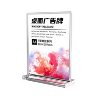 Présentoir de table magnétique double face en acrylique transparent, extractible, puissant, format A4/A5, personnalisable et créatif