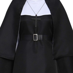 Disfraz de <span class=keywords><strong>monja</strong></span> tradicional de nuevo diseño para mujer adulta, traje de inspiración medieval para mascarada de Halloween inspirada en <span class=keywords><strong>monja</strong></span> de TV y películas - Product Image 6