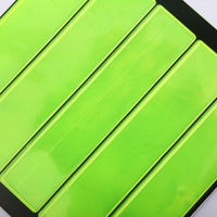 Pack d'autocollants de sécurité réfléchissants en PVC, vert fluorescent, imperméables, pour cyclisme nocturne, pour enfants, formes multiples, auto-adhésifs, haute visibilité