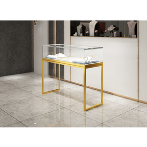 Vitrina de Pared de Vidrio y Madera con Iluminación LED Personalizada para Joyerías y Centros Comerciales, Exhibidores de Joyería Personalizables - Product Image 3