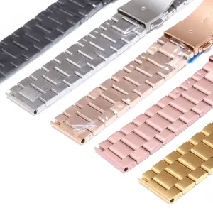 Apple Watch 시리즈 7 용 3 개의 구슬 솔리드 손목 팔찌 시계 밴드 스테인레스 스틸 금속 팔찌 스트랩