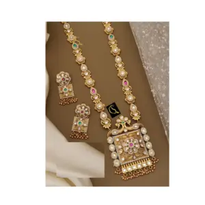 Top Quality Necklace Jewelry Set with Natural Stone with Latest Designed Fashionable Jewelry Set from India