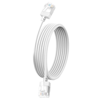 Kabel Patch Ethernet JILIAN High-Speed 10Gbps Slim Cat 6A dengan Konektor RJ45 Berlapis Emas untuk Komputer, Printer, dan Komunikasi Lainnya