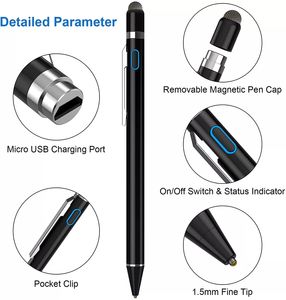 Lápiz stylus universal para pantalla táctil, pluma inteligente con logotipo personalizado - Product Image 6