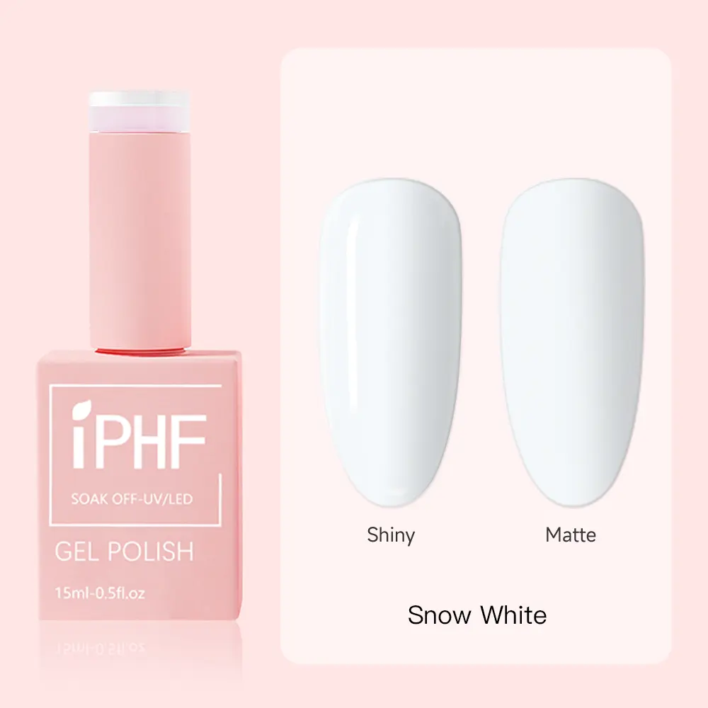 IPHF Blancanieves Base de goma Gel UV Esmalte de uñas Seco al aire Esmalte de uñas en gel Semipermanente