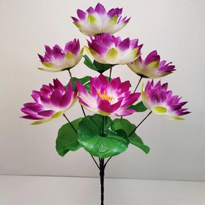 MSH Fiore Artificiale di Loto a 7 Teste Decorazione per Soggiorno - Product Image 4