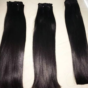 Femmes cuticule alignée brut indien Temple Remy cheveux humains doux droit lisse vague d'eau Style vierge cheveux bruts - Product Image 1