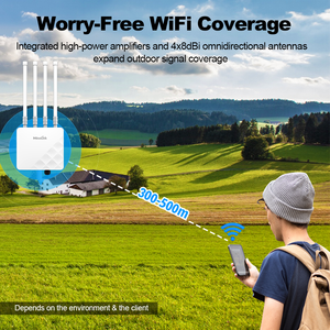 Mosslink Wifi 6 ax3000 ngoài trời Wifi Repeater điểm truy cập không dây với IP67 không thấm nước Wifi <span class=keywords><strong>Extender</strong></span> Long <span class=keywords><strong>Range</strong></span> tín hiệu tăng cường - Product Image 6