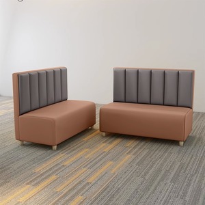 Sofá de Cabina de Restaurante de Estilo Occidental Informal y Simple, Juego de Mesa y Silla para Restaurante de Comida Rápida, Sofá Acolchado Suave Montado en <span class=keywords><strong>la</strong></span> Pared - Product Image 5