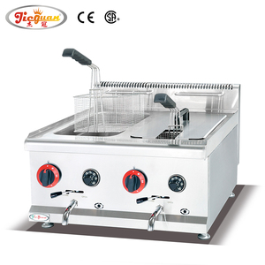 <span class=keywords><strong>Friteuse</strong></span> commerciale à <span class=keywords><strong>gaz</strong></span> à deux réservoirs et deux paniers, comptoir, GF-585 - Product Image 1