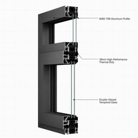 Ventanas Abatibles y Oscilobatientes de Aluminio Premium 6060-T66 con Rotura de Puente Térmico de 39 mm, Adhesivo de Inyección 360, Ahorro Energético Extremo para Casas de Lujo