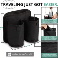 Sac de rangement de voyage portable personnalisé pour boissons, porte-gobelet, accessoires de voyage pour billets d'avion