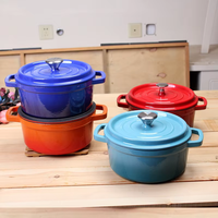 Bright Houseware – Batteries de cuisine émaillées personnalisées en diverses couleurs, casseroles en fonte, vente en gros