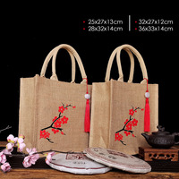 Sacs à provisions en Jute de transport pliable, recyclage naturel bon marché, usine