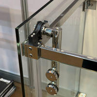 Kit de porte de douche coulissante en acier inoxydable 304 pour petite salle de bain, système de porte de douche avec rails et quincaillerie