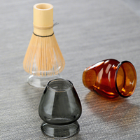 Support coloré en verre borosilicate pour fouet à thé, style japonais, pour cérémonie du matcha, accessoires de cuisine, coffret cadeau
