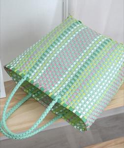 Turquoise Woven Cotton Bohemian Style Eco-Friendly <b>Zippered</b> Closure <b>Tote</b> <b>Bag</b> Yellow Accent Summer Beach Handbag - Product Image 3