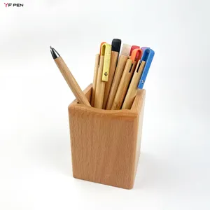 Schreibtisch Desktop Tisch Briefpapier Single Stand Büro Natur material Holz Stift halter Schreibtisch Organizer für Ständer