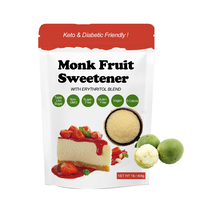 Édulcorant naturel zéro calorie au fruit du moine brun doré, allulose, végétalien, sans gluten, indice glycémique 0, sans érythritol