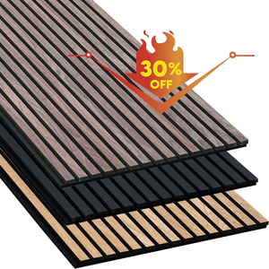 Paneles acústicos adhesivos decorativos interiores para estudio, oficina, roble, Akupanels, chapa insonorizada, absorbente, pared <span class=keywords><strong>de</strong></span> <span class=keywords><strong>madera</strong></span>, listón Mdf - Product Image 1