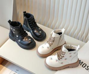 Scarpe Casual in Pelle con Lacci per Bambini, Nuovi Arrivi Autunno Inverno, <span class=keywords><strong>Stivaletti</strong></span> da Principessa per Bambine - Product Image 4