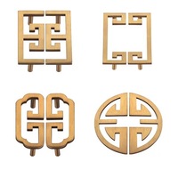 Poignées de porte d'armoire en laiton forgé de style chinois rétro, nouveau design créatif, paire gauche-droite, poignées de meuble assorties, directement de l'usine
