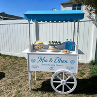 Autocollant en vinyle amovible personnalisé avec graphiques et textes pour chariot alimentaire, autocollant en vinyle PVC auto-adhésif pour mariage, anniversaire