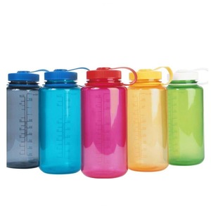 1000ml Plastic Water Bottle With Time Markers Screw-On Cap Sports <b>Drinkware</b> For Gym And Outdoor Use - Product Image 2