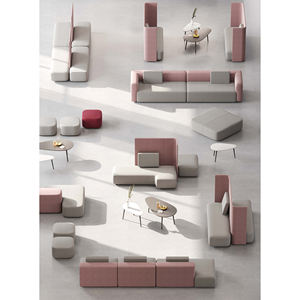 高級生地室内装飾品オリジナルフォームフリー形状組み合わせ断面商業用モジュラー座席Funitureパブリックエリアソファ - Product Image 2