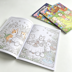 <span class=keywords><strong>Libro</strong></span> da Colorare Personalizzato per Bambini con Copertina Morbida Perfettamente Rilegata, Servizio di Stampa per Libri da Colorare ad Acquerello Kawaii per Bambini - Product Image 1