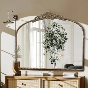 Gương treo tường cổ điển mạ vàng kiểu Pháp <span class=keywords><strong>Baroque</strong></span>, thiết kế trang trí cầu kỳ, cổ xưa, dùng trang trí nhà cửa, phòng khách - Product Image 1