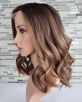 Populaire été Style coupe courte perruque haut de gamme européenne cheveux humains Invisible HD dentelle haut blonde avant de lacet perruque pour les femmes perte de cheveux