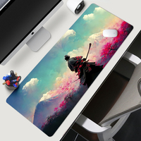 Tapis de clavier gaming personnalisé à succès avec repose-poignets, motif dessin animé, transfert thermique, en caoutchouc naturel, étanche, bords surjetés