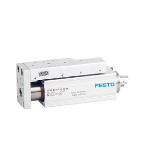 Cilindro de mesa deslizante Festo EGSL-BS-45-100-10P de doble acción con amortiguador hidráulico y conexión roscada - Product Image 1