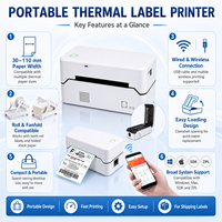 Livraison gratuite à votre domicile American Direct 4X6 pouces étiquette thermique étanche impression de codes à barres autocollants d'étiquettes d'expédition thermique
