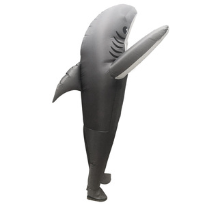 Costume de mascotte gonflable pour <span class=keywords><strong>homme</strong></span> et femme, requin mordant, costume d'animal pour Halloween, cosplay, pantalon magique avec motif de dessin animé - Product Image 4