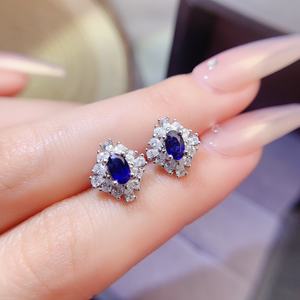 Boucles d'oreilles à quantité minimale de commande basse classiques <span class=keywords><strong>CMA</strong></span> Vintage plaqué or saphir naturel pour femmes fête de mariage - Product Image 1