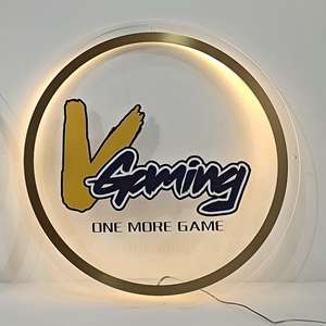 Letrero Luminoso LED Acrílico 3D Redondo Personalizado, Letrero con Logotipo para Salón de Belleza, Uñas y Cabello, Decoración de Pared para Oficina y Empresa - Product Image 3