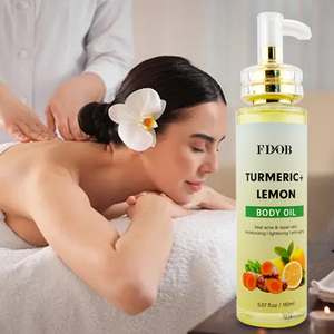 Ensemble de soins pour la peau du visage au curcuma et au citron, végétalien et biologique, sérum éclaircissant naturel, crème contre l'acné, lotion corporelle, huile nettoyante, pour un teint éclatant - Product Image 6