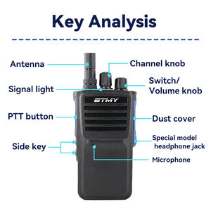 ET-D330 DMR Single Band VHF or UHF Long Range <b>Walkie</b> <b>Talkie</b> Non-Keypad High Power 10 Watts IP67 Digital Two Way Radio - Product Image 6