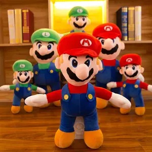 Boneka mainan mewah kartun Mario Super Luigi Mario Bros Peluches Al Por mayor10 7cm-35cm mainan boneka binatang Mario kualitas tinggi