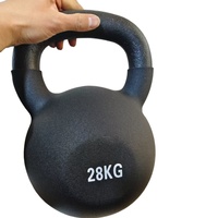 Ensemble de Kettlebell de compétition en fonte d'entraînement de musculation enduit de poudre de gymnastique de Chine