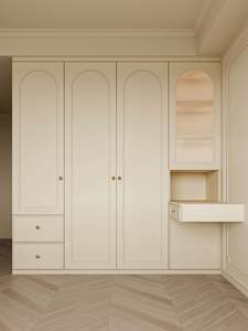 Armoire en bois mélaminé massif de haute qualité au design moderne, personnalisable, meubles en bois simples pour le salon, la salle à manger, le séjour - Product Image 6