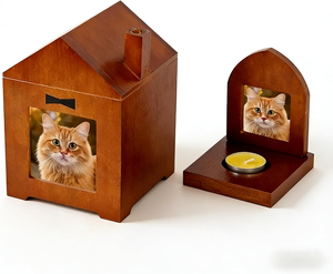 Urne funéraire en bois pour animaux de compagnie, pour cendres de chiens et de chats, boîte à souvenirs en bois, boîte photo en bois - Product Image 4