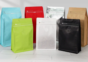 Aluminum Foil Coffee <b>Packaging</b> <b>Bags</b> Coffee Pouch with Valve Eight Side Coffee <b>Bags</b> with and Without Valve - Product Image 6