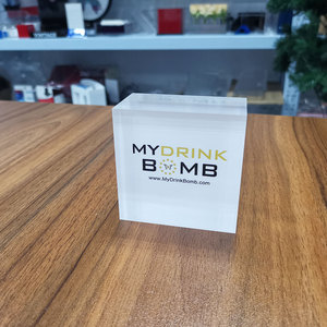 Usine pas cher prix personnalisé UV imprimé clair bloc acrylique marque Logo impression affichage bloc acrylique - Product Image 6