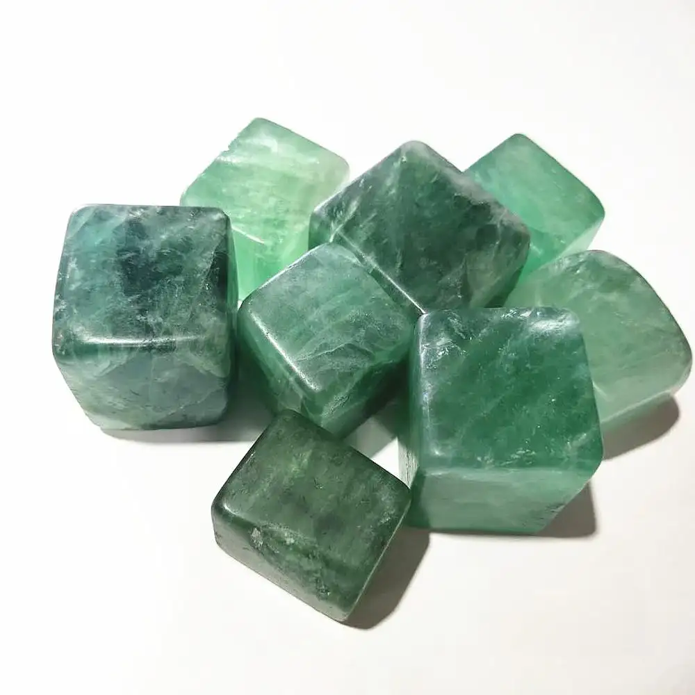 Commercio all'ingrosso di cristallo naturale del quarzo verde fluorite cubo